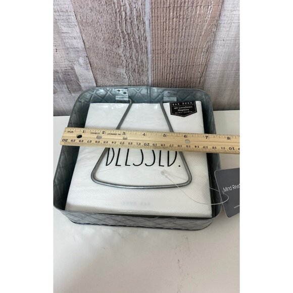 Galvanized Metal Napkin‎ Holder GRAY NEW! - Picture 2 of 3